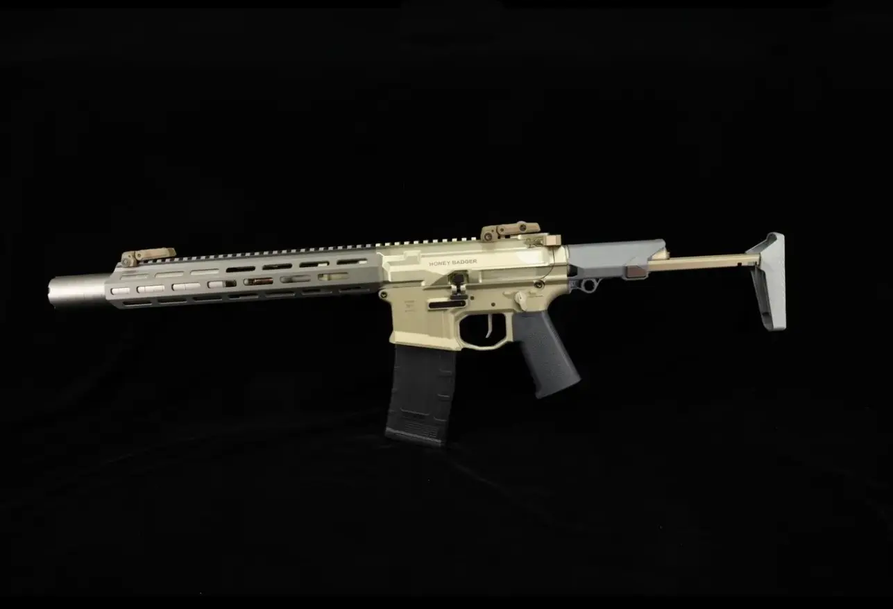 Honey Badger carbine in flat dark earth