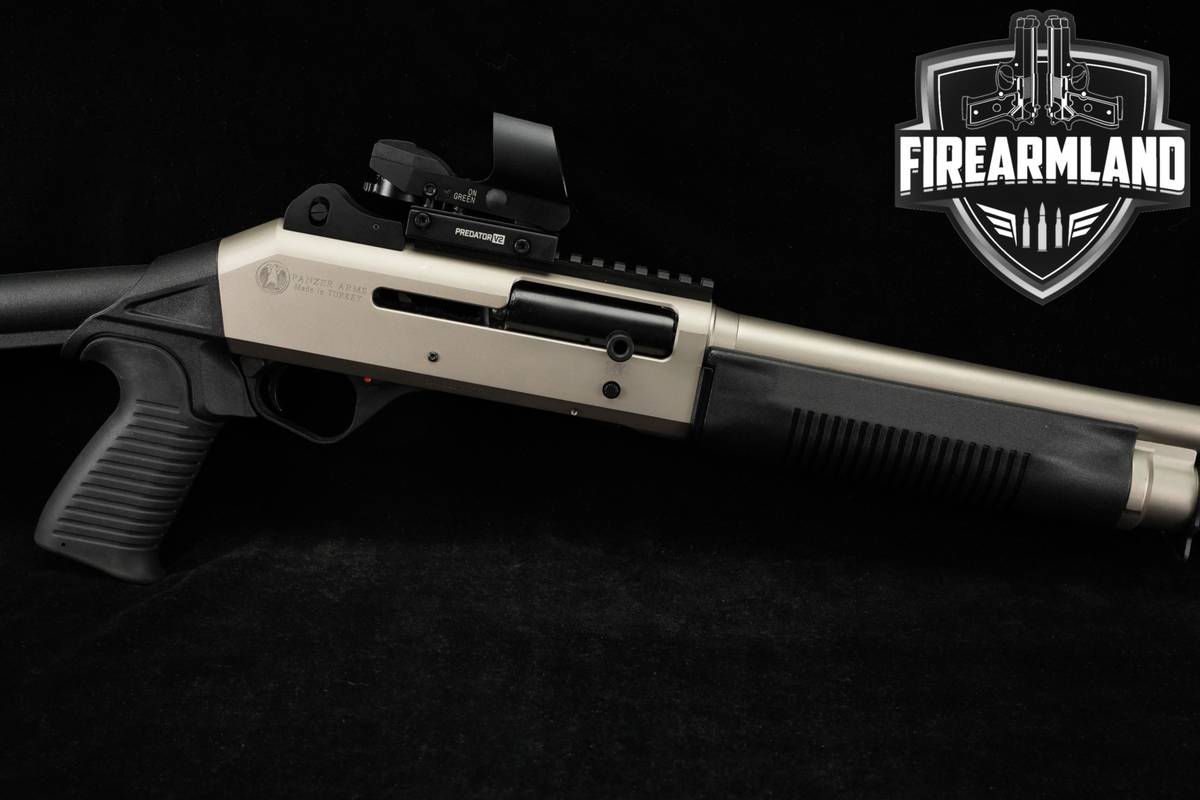 Panzer Arms M4 12-Gauge 18.5 Tan & Black M-4 +PREDATOR OPTICS