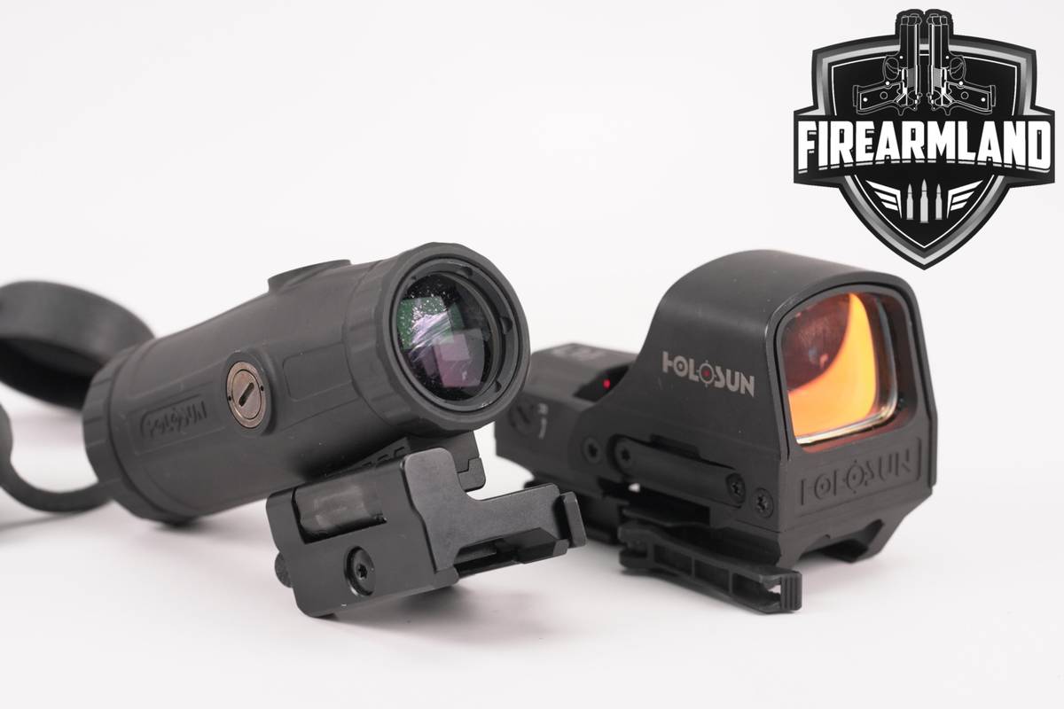 Holosun HS510C & HM3X Magnify Combo 3x Magnification 2 MOA Dot & 65 Red