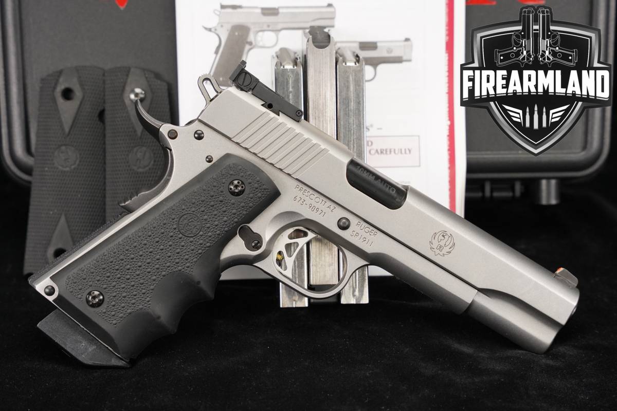 Ruger SR1911 Target Stainless Series 70 10mm SR-1911 5" +4 MAGS & ORIG CASE