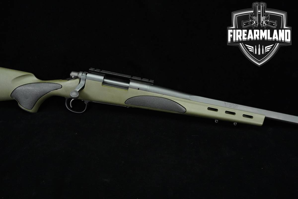 Remington Model 700 VTR 22-250 Rem Black & OD Green Integral Compensator
