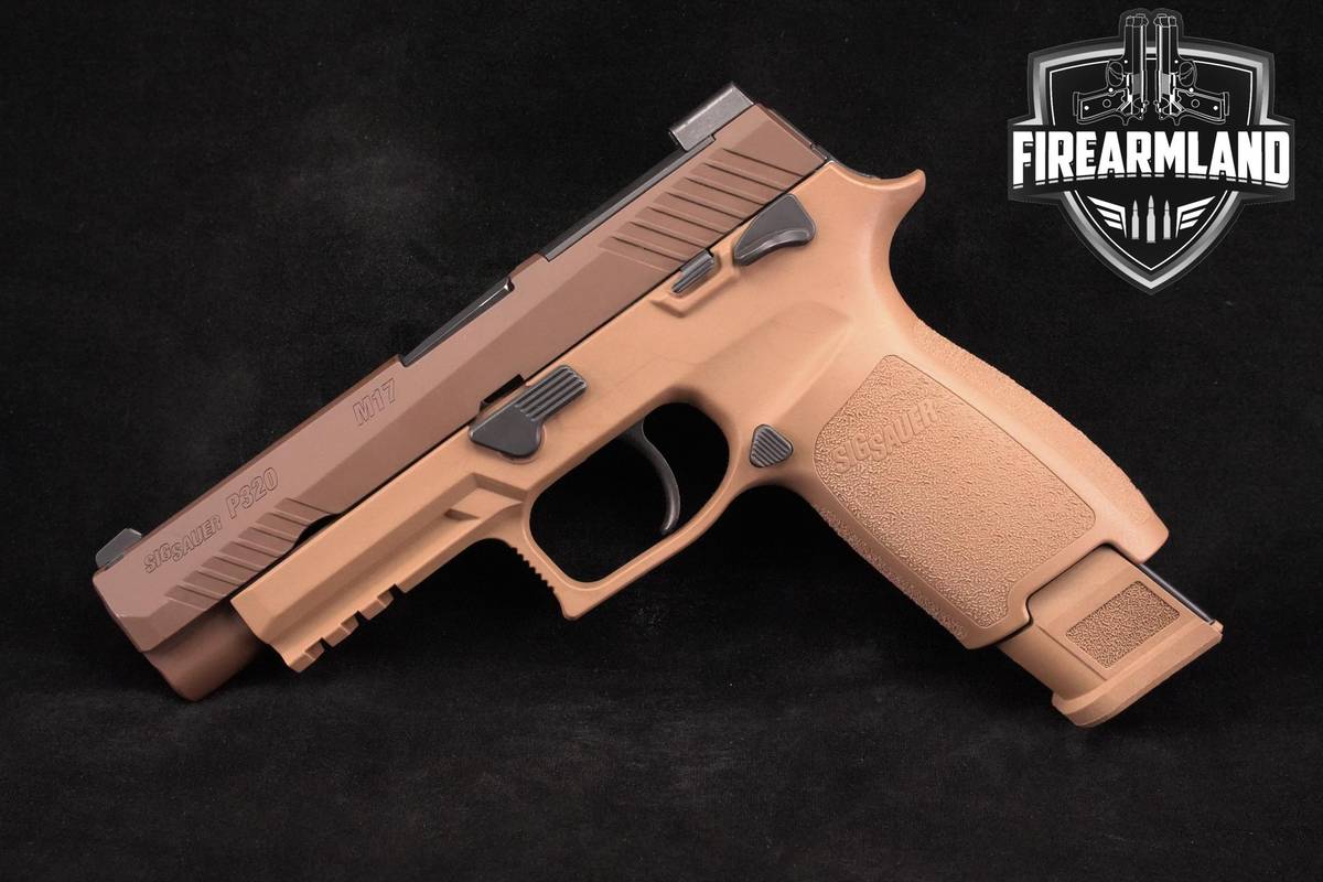 Sig Sauer P320 M17 Manual Safety 9mm 4.7" Coyote Brown +3 MAGS & ORIG CASE