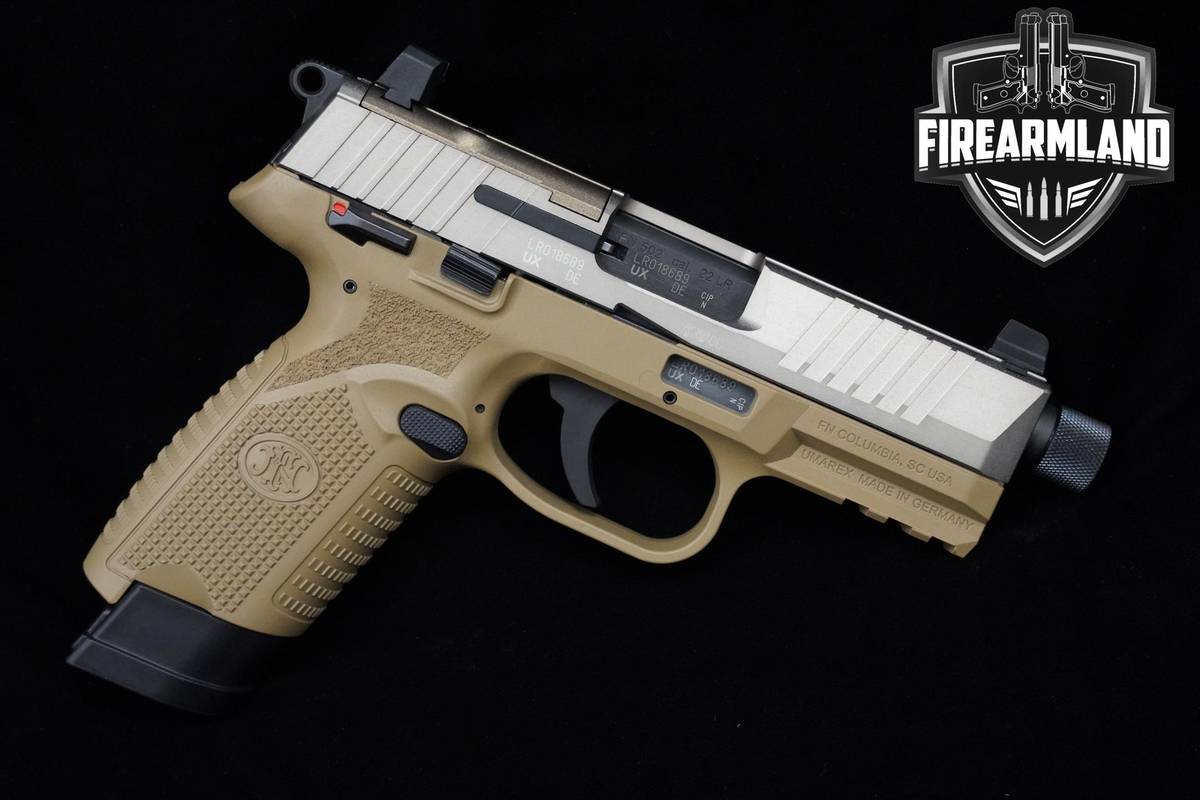 LIKE-NEW FN Herstal (FNH) FN 502 Tactical 22LR 4.6" FDE FN +2 MAGS