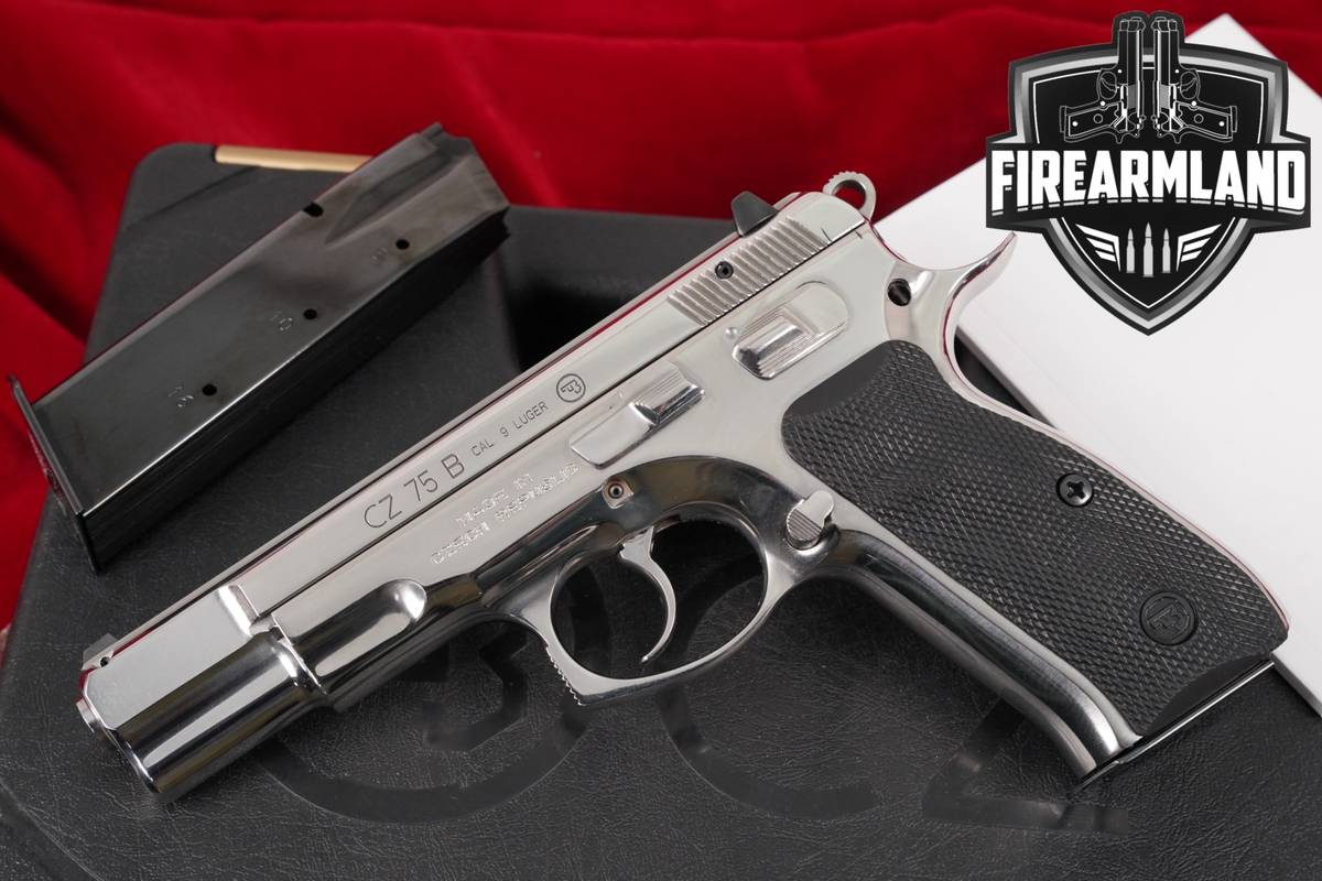 CZ 75 B 9mm 4.6 Polished Stainless CZ75 +2 MAGS