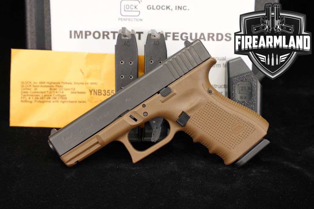 Glock 23 Gen4 G23 Gen 4 40 S&W 4.02 FDE +3 MAGS & ORIG CASE