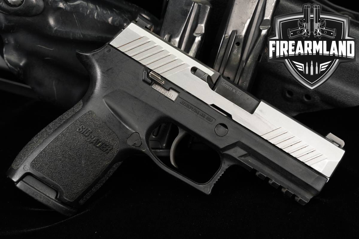 Sig Sauer P320 Compact 9mm 3.9" Two-Tone Stainless P 320 +3 MAGS & HOLSTER