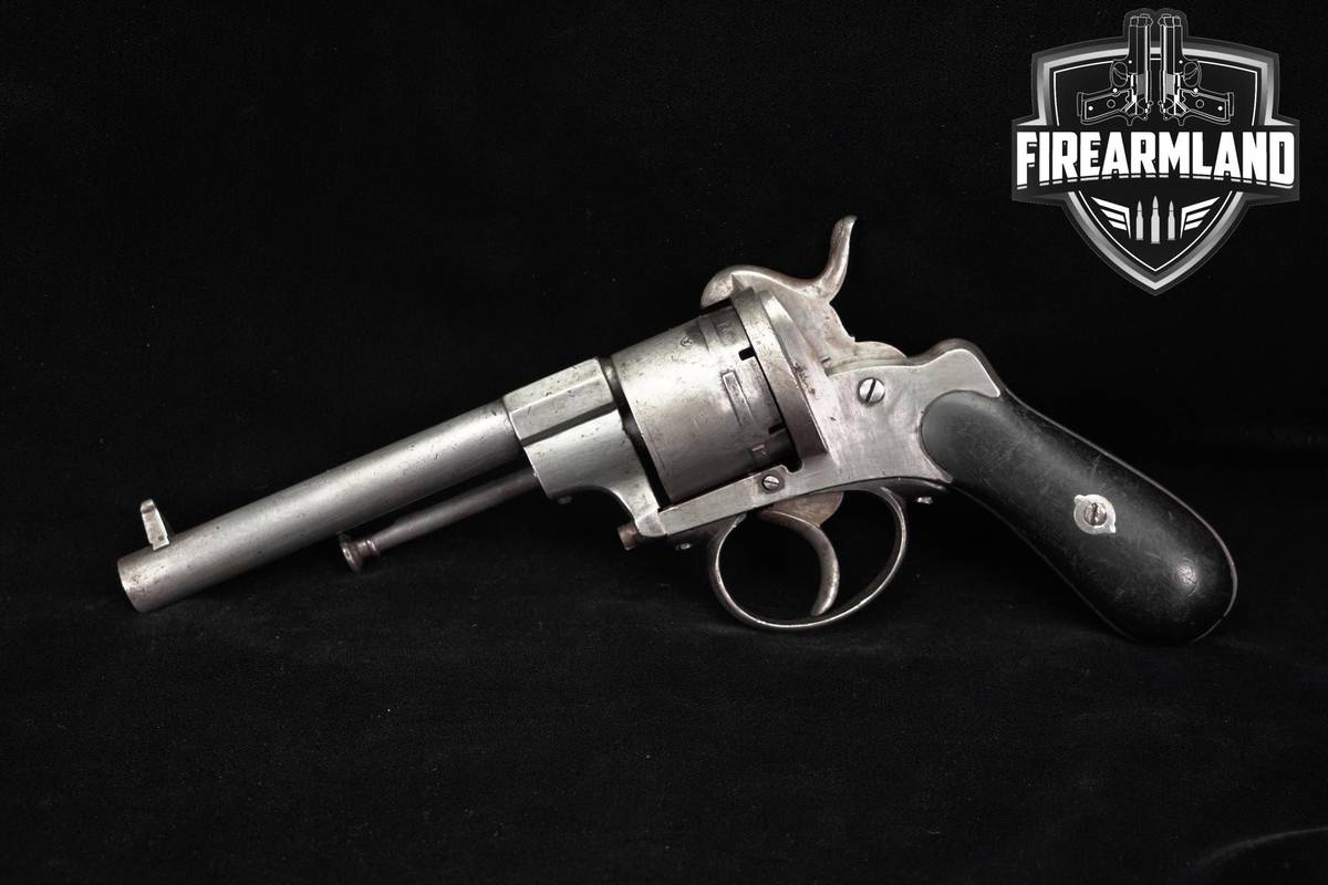 BELGIAN Liege Pinfire Revolver Lefaucheux-type Open-Top Pocket 7mm 4.75"