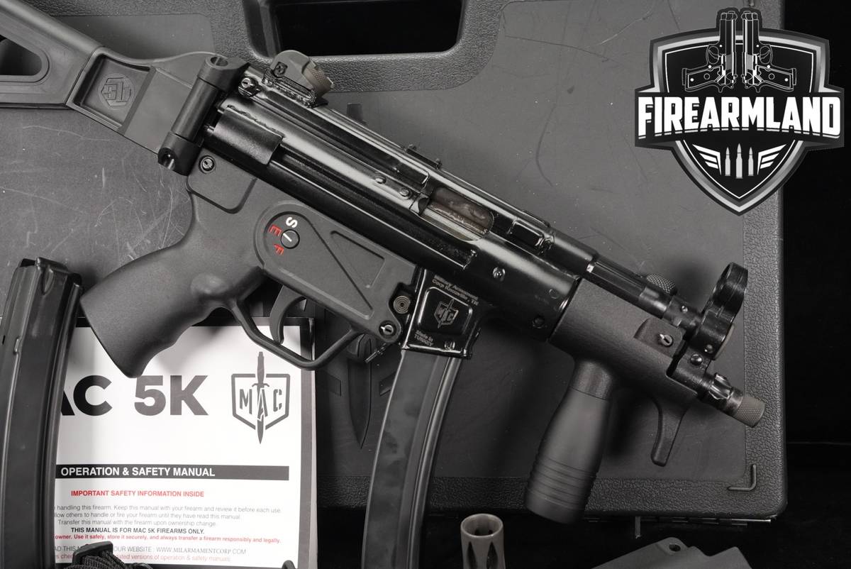 Military Armament Corporation MAC 5K 9mm 5.8" MP5 K MP5K +2 MAGS, ORIG CASE