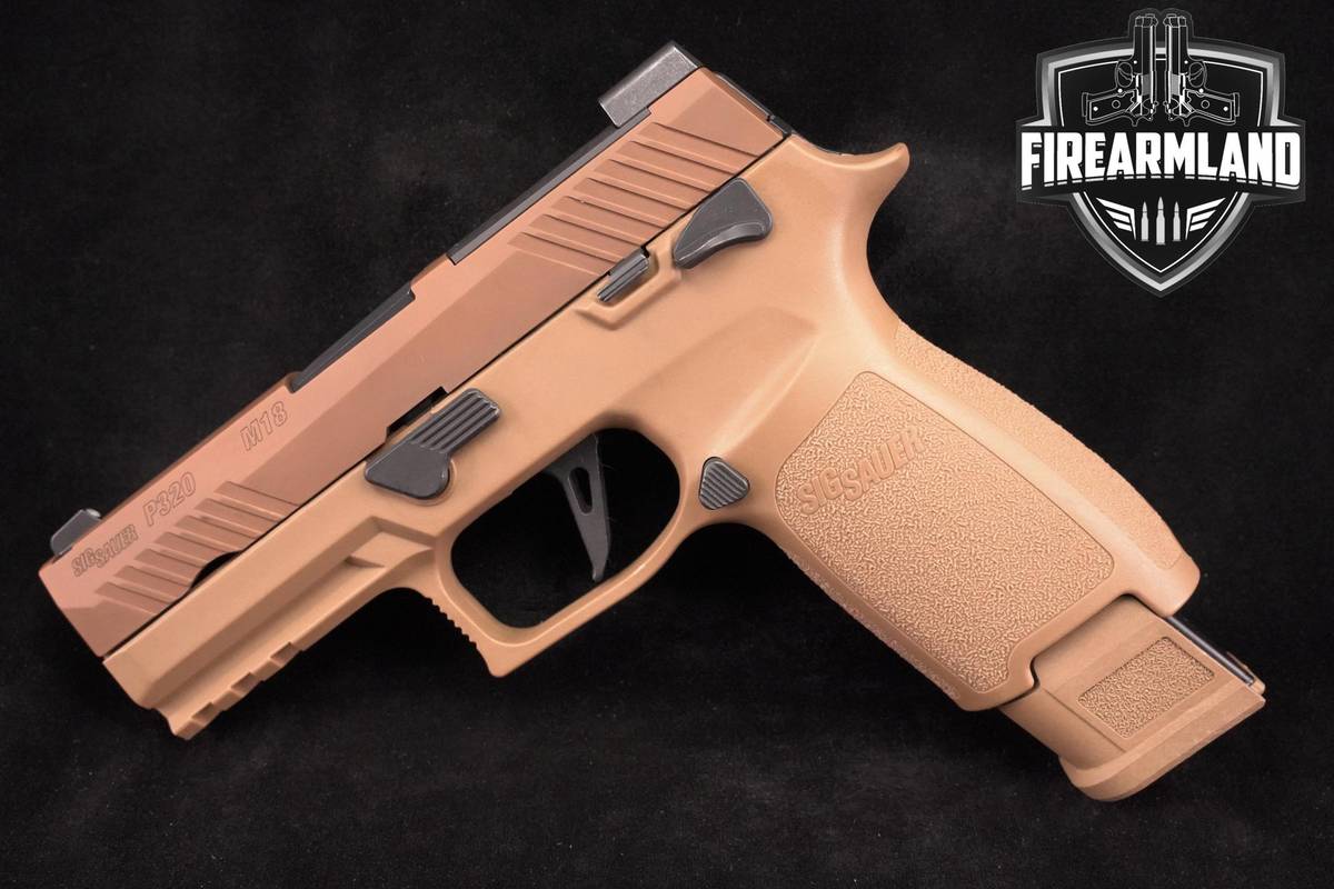 Sig Sauer P320 M18 Carry Manual Safety 9mm 3.9" Coyote 320 +3MAGS & OG CASE