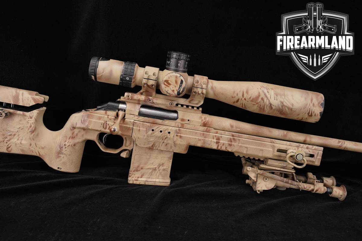 Ruger American 6.5 Creedmoor 22" Desert Camo KRG Chassis AICS +ARKEN OPTIC