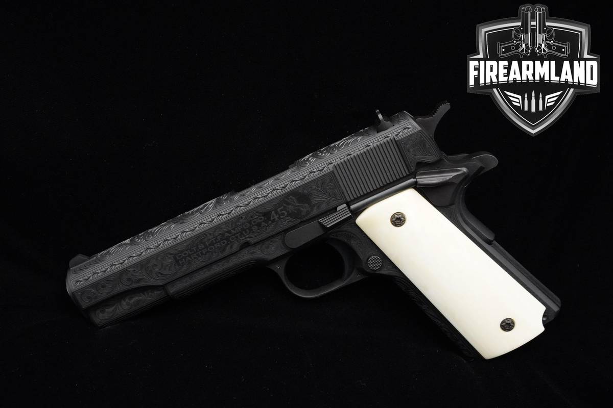 COLLECTOR GRADE ENGRAVED Colt Government Model Series 70 45 ACP 1911 Colt