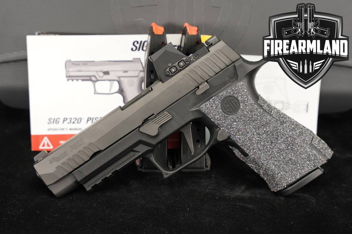 Sig Sauer P320 Full-Size 9mm 4.7" P-320 +3 MAGS, ORIG CASE & ROMEO OPTICS