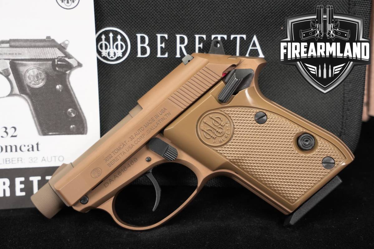 Beretta 3032 Tomcat 32 ACP 2.9" Threaded Tip-Up Barrel FDE +ORIG BOX