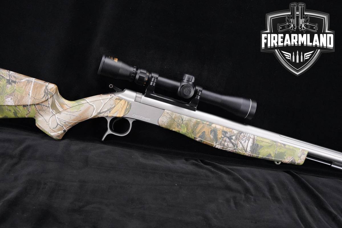 CVA Optima V2 .50 26" Stainless & Realtree Camo +ORIG CASE & OPTIC