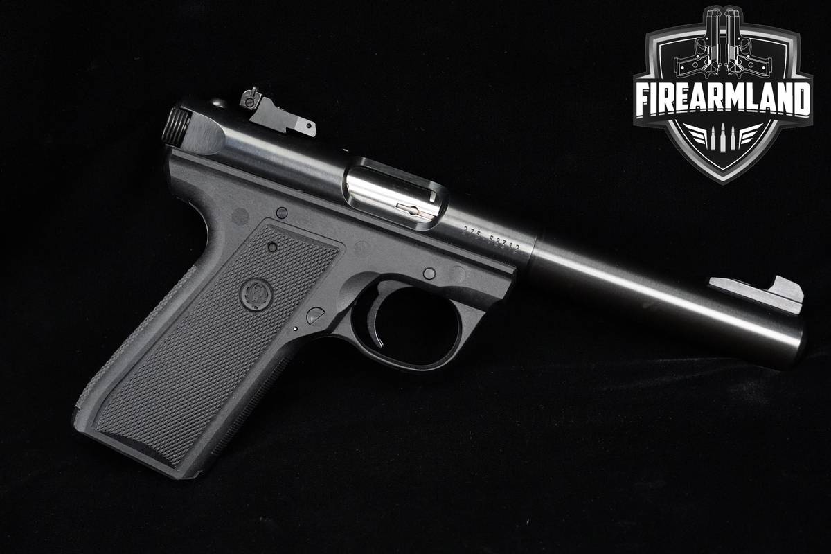 Ruger Mark III 22/45 Target 22LR 5.5" Blued Bull Barrel 1911 Grip +2 MAGS