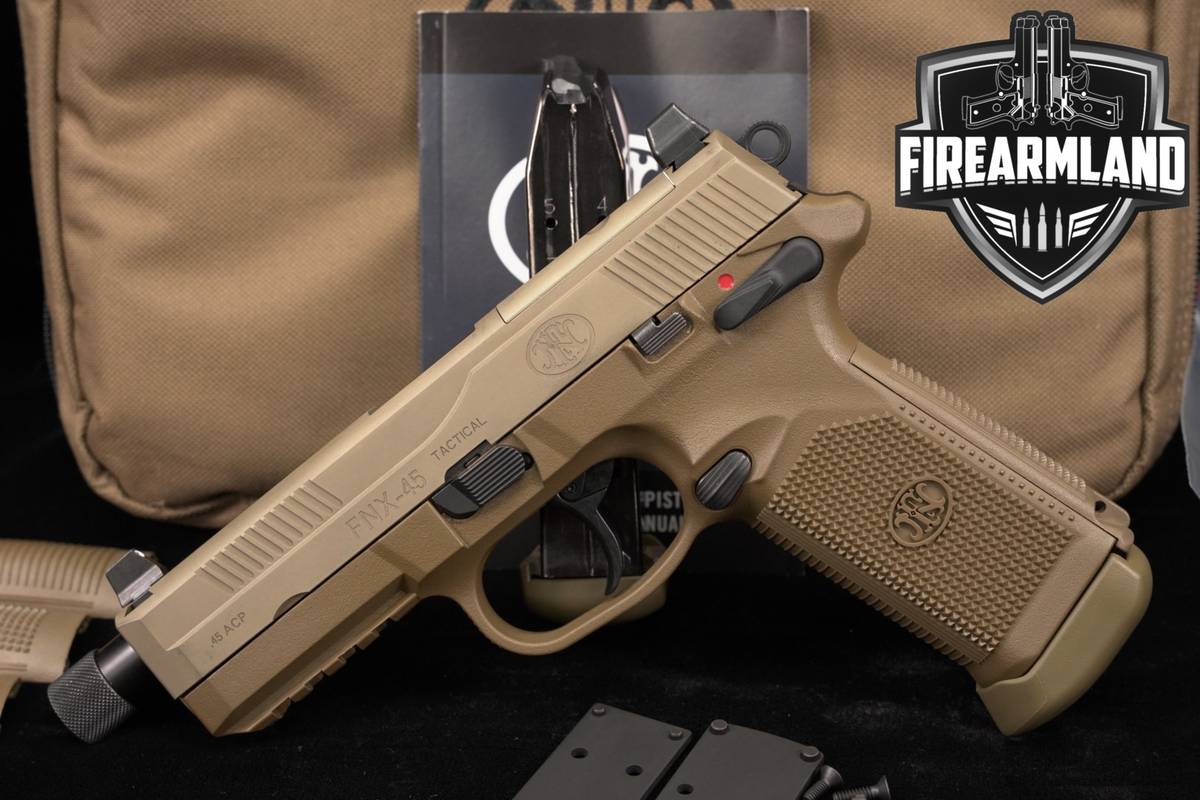 FN FNX-45 Tactical 45ACP 5.3 FDE FNX45 THREADED +2 MAGS & ORIG CASE