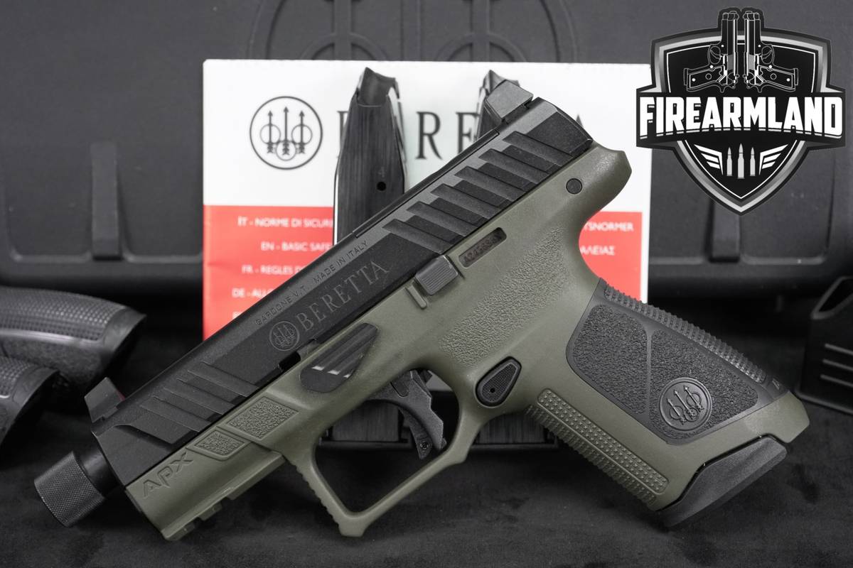 Beretta APX Compact Tactical 9mm 4.5" Two-Tone Black & OD Green +ORIG CASE