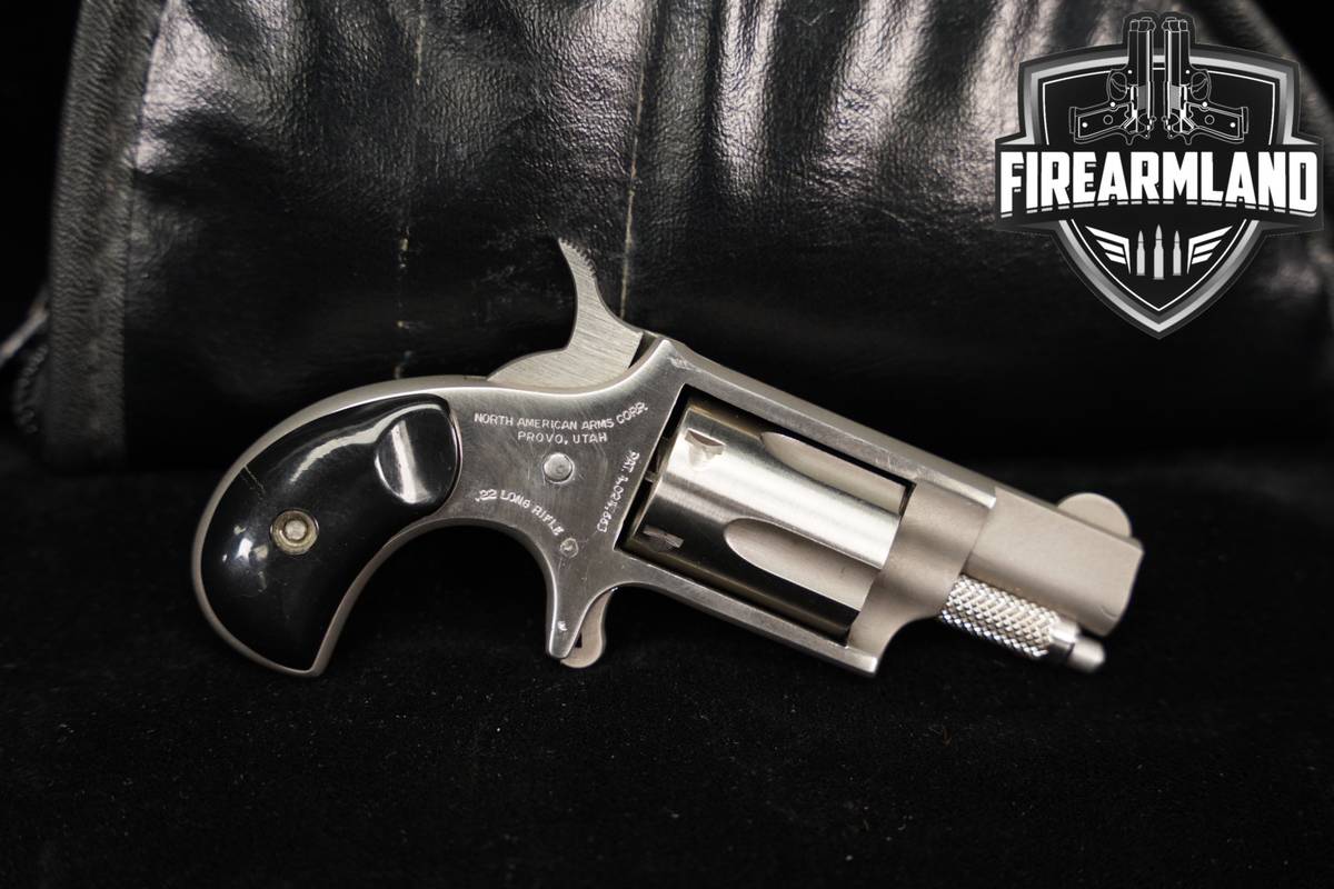 North American Arms NAA-22LR Mini-Revolver 1" Stainless +CASE