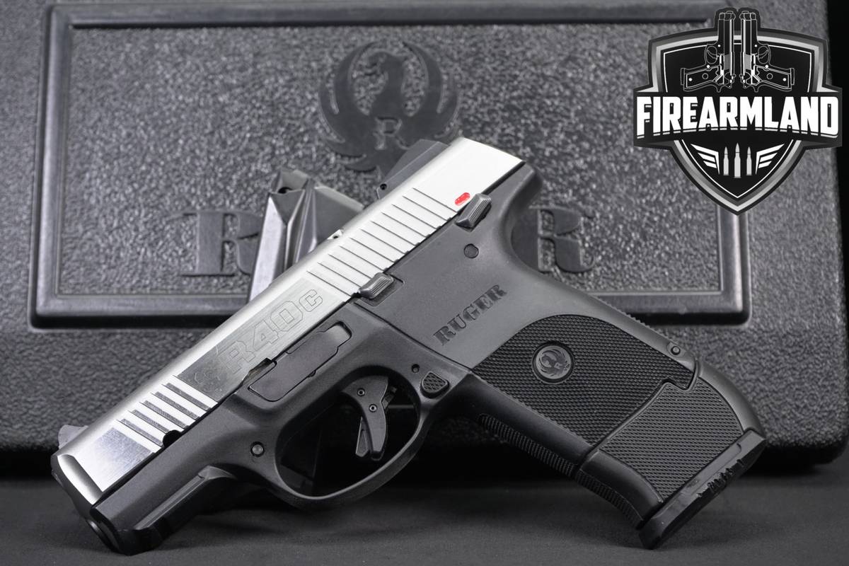 Ruger SR40c 40 S&W 3.5" Two-Tone Stainless +2 MAGS & ORIG CASE