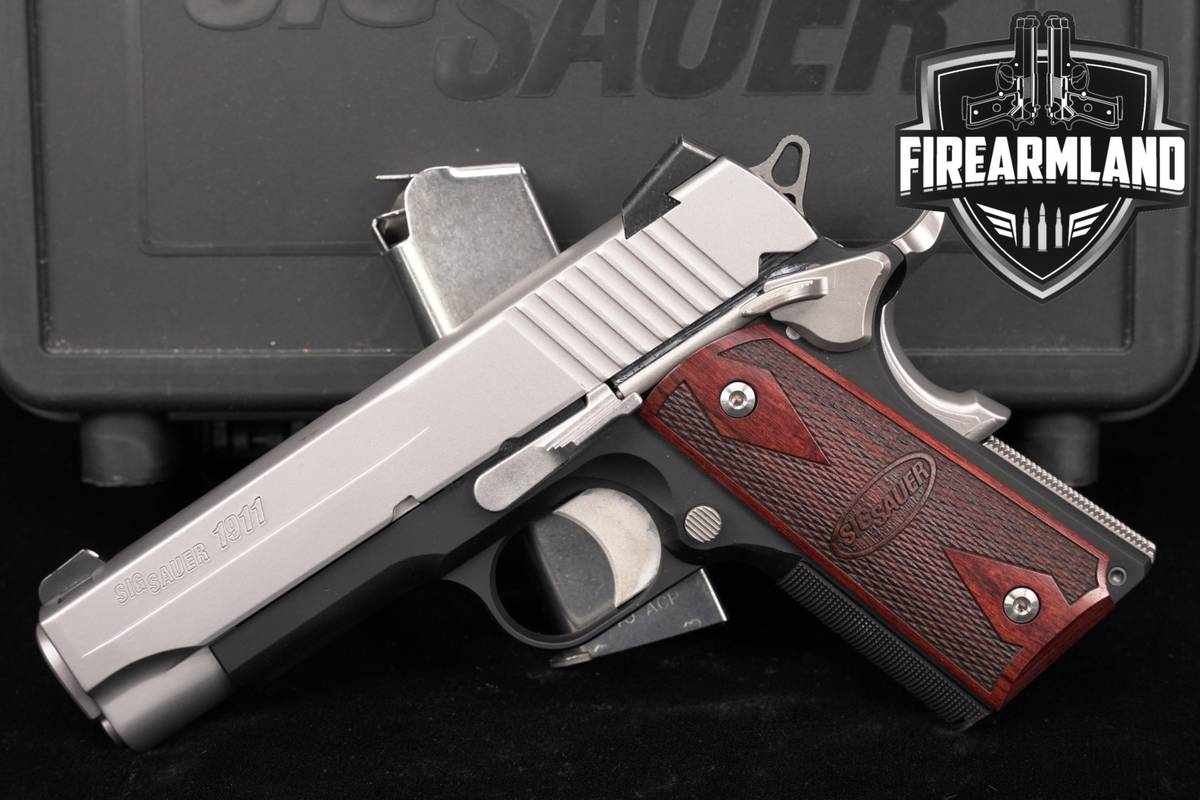 Sig Sauer 1911 C3 45 ACP 4.2" Two-Tone Stainless & Black +2 MAGS, ORIG CASE