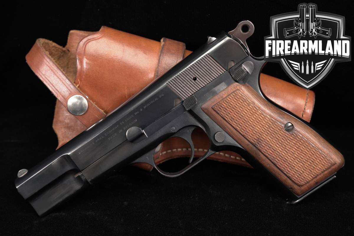 1969-1970 Browning Hi-Power T-Series 9mm 4.6 Blued +HOLSTER