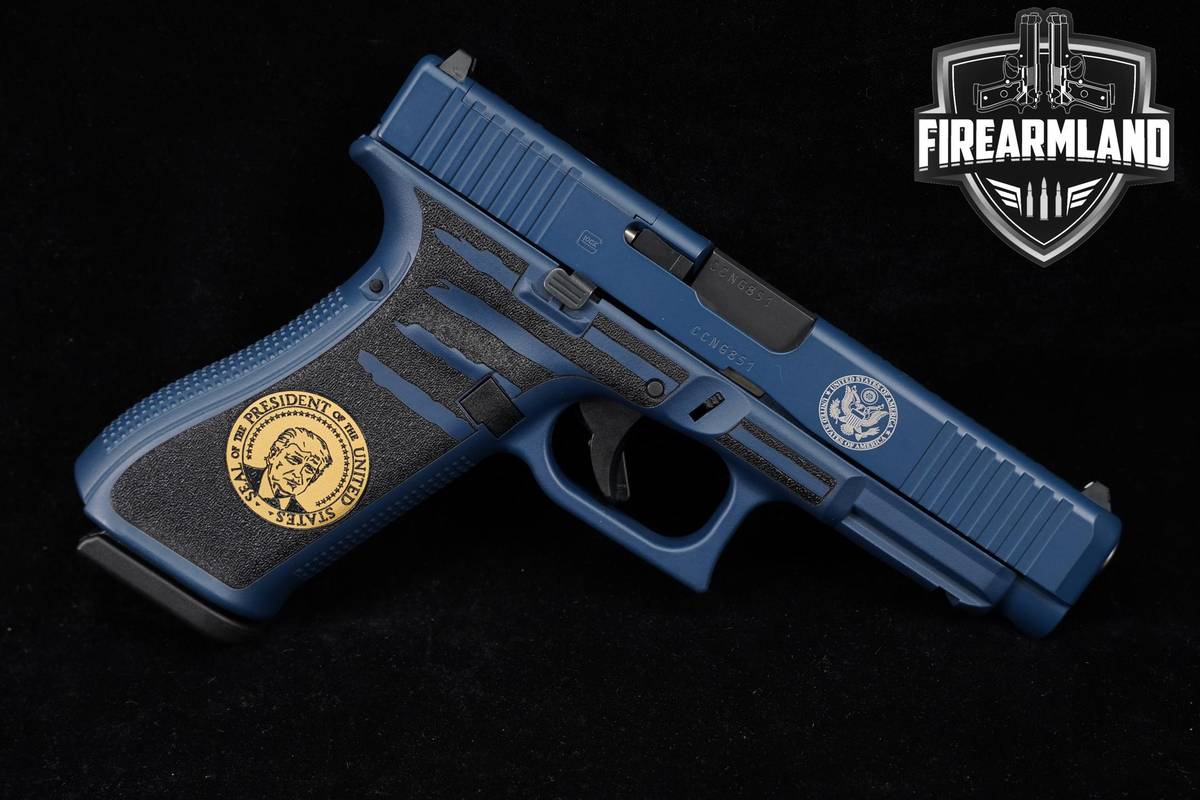 CUSTOM TRUMP Glock 47 MOS Gen5 9mm G47 Gen-5 Blue +3 MAGS & ORIG CASE