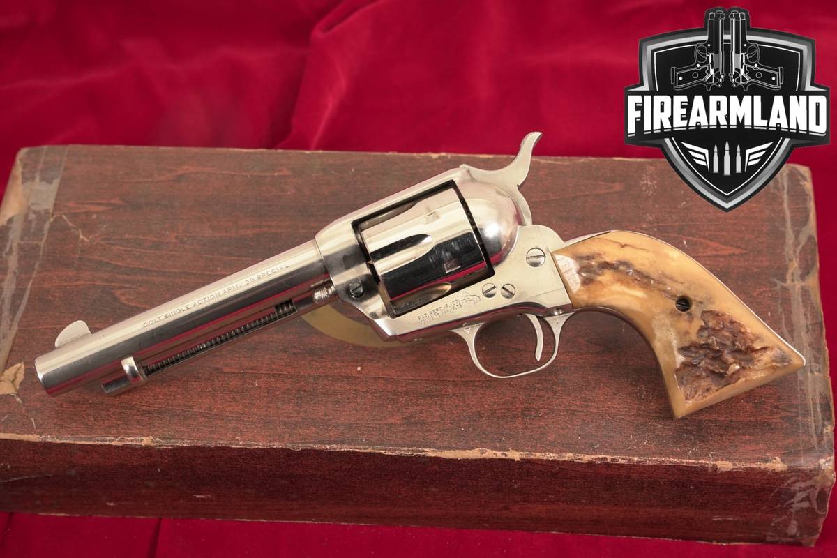 1957 Colt Single Action Army Second Generation 38 Special 5.5" NICKEL +CASE