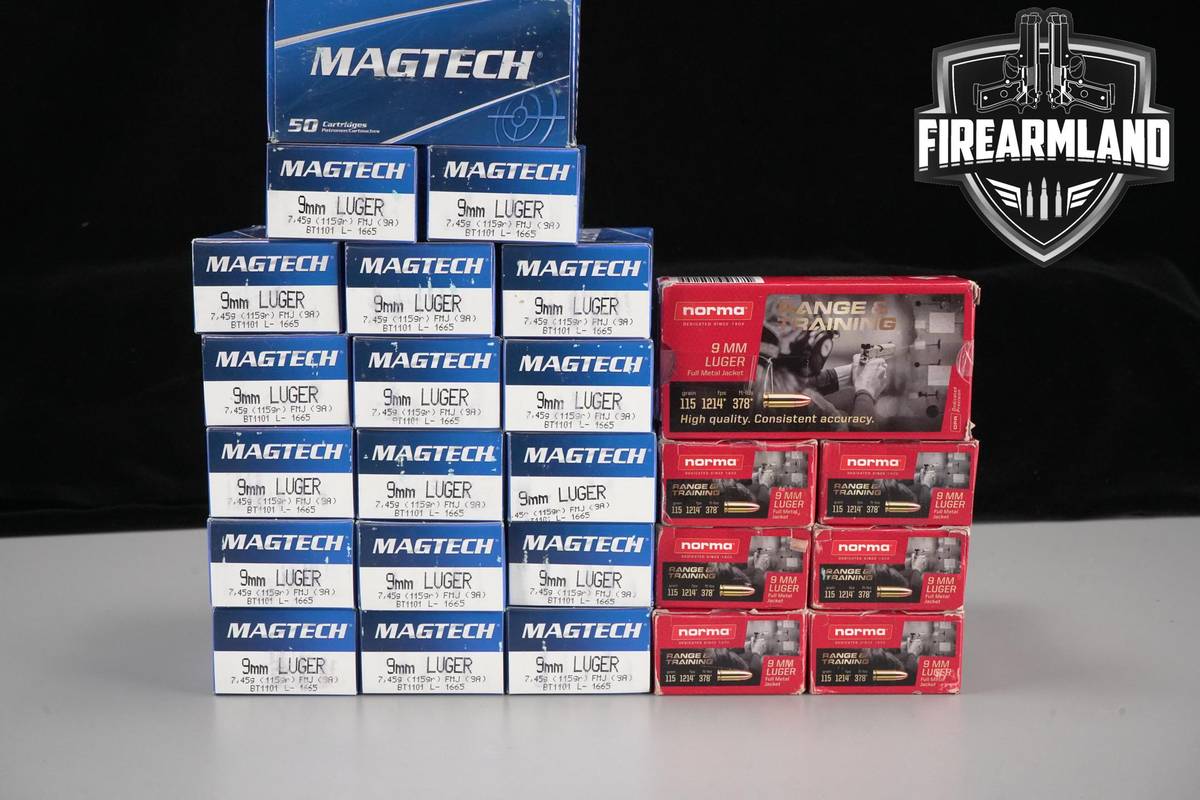 1250 RDS! 9mm Ammo 9mm