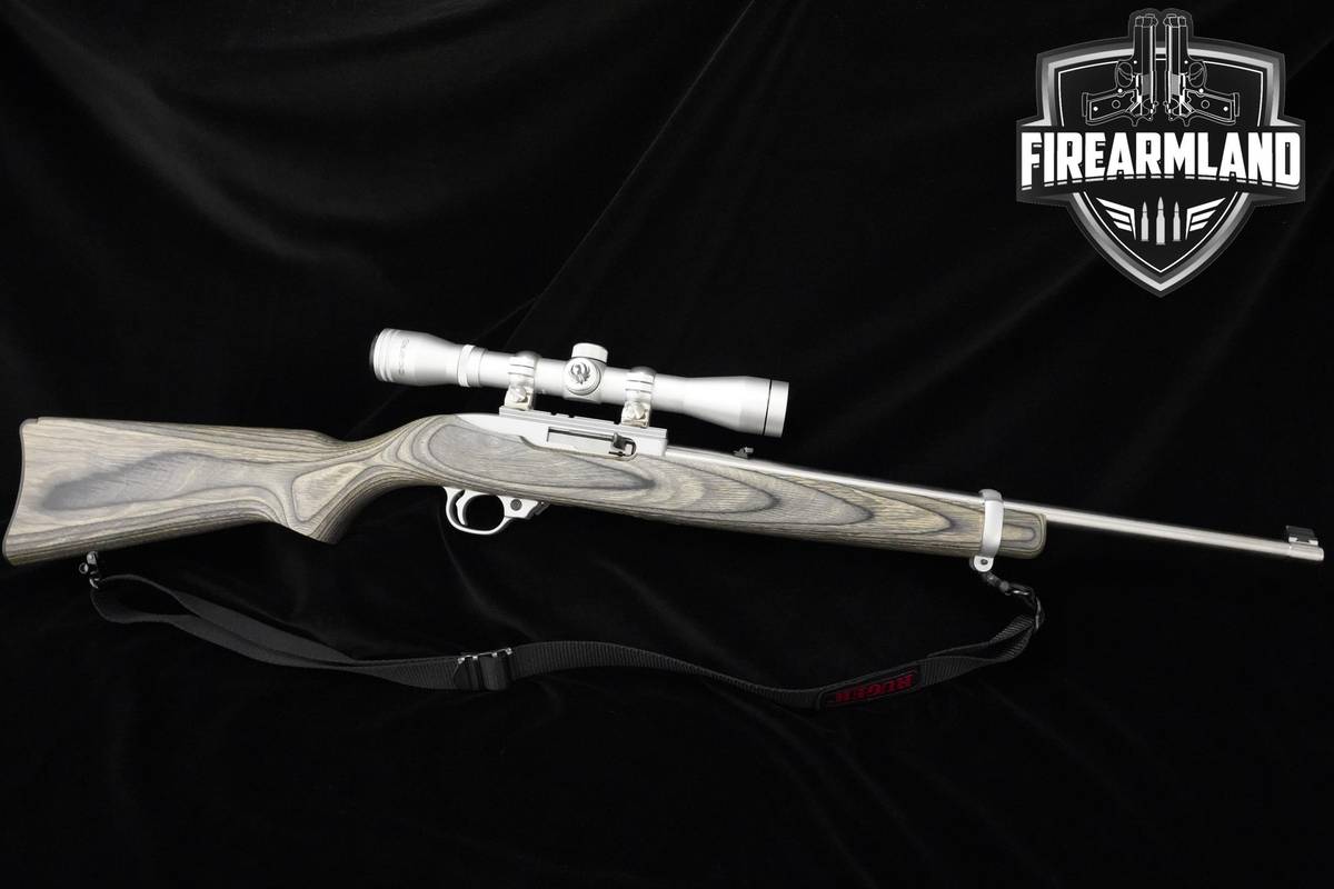 2005 Ruger 10/22 Stainless Laminate 22LR Matte Stainless Ruger +SCOPE