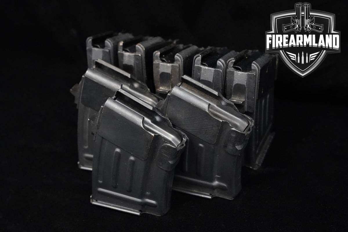 EIGHT Norinco 10 Round Steel Flat Back Magazines 7.62x39 Norinco Flatback