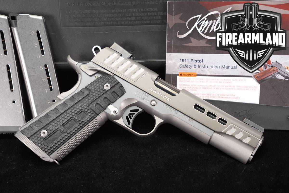 Kimber Rapide Black Ice 45 ACP 1911 5" Two-Tone Gray +3 MAGS & ORIG CASE