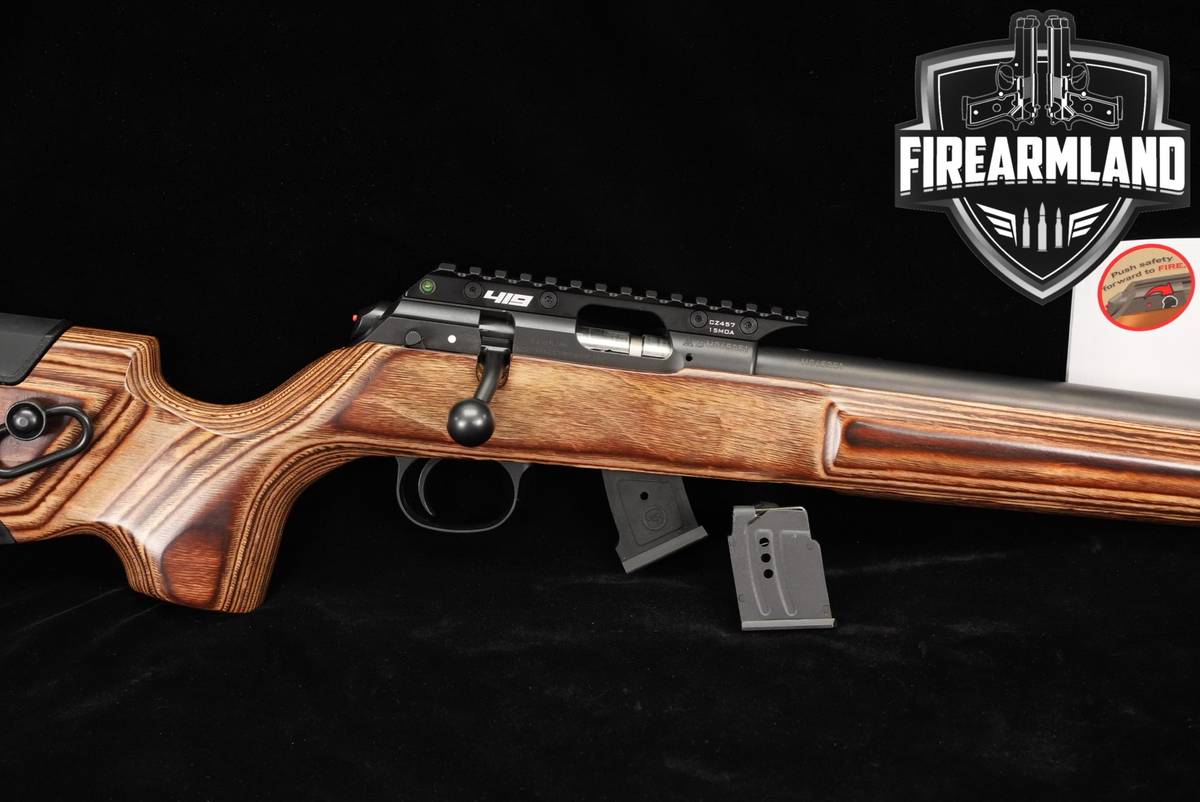 CZ 457 Varmint AT-ONE 22LR Laminated Hardwood AREA 419 RAIL +2 MAGS