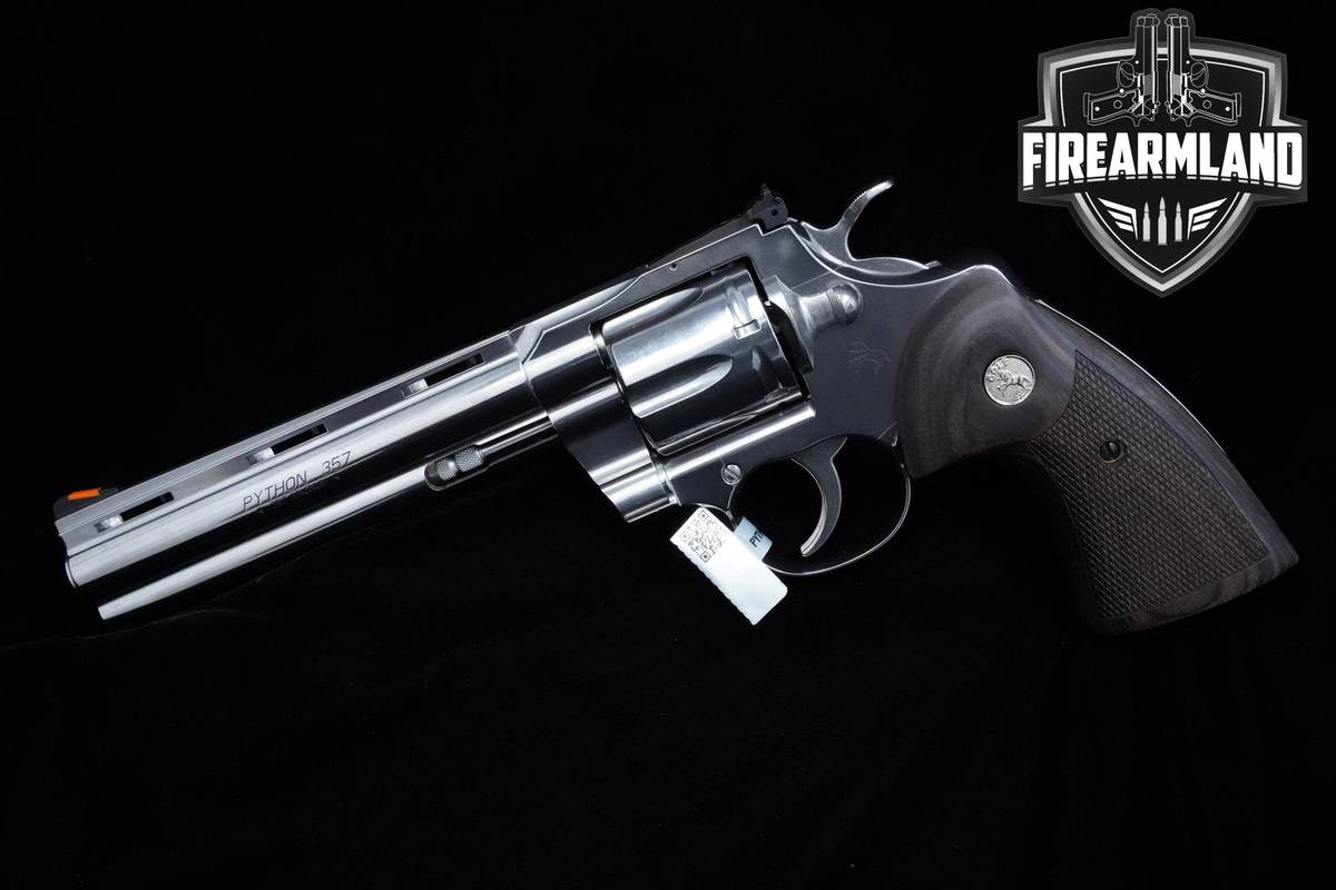 Colt Python Stainless 6" 357 Magnum Stainless Steel Colt +ORIG CASE
