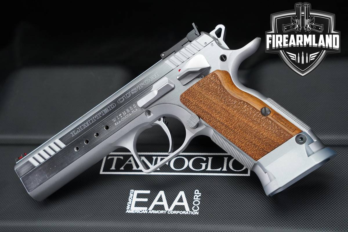 Tanfoglio Witness Limited 9mm 4.75 Hard Chrome Optic Ready Competition IPSC