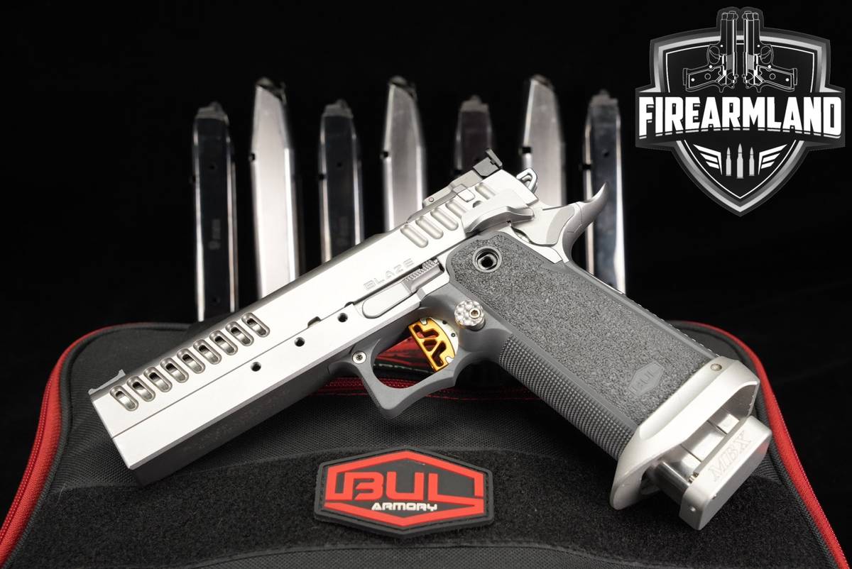 Bul Armory SAS II Blaze Optics-Ready 9mm Stainless 1911 2011 +8 MAGS, CASE