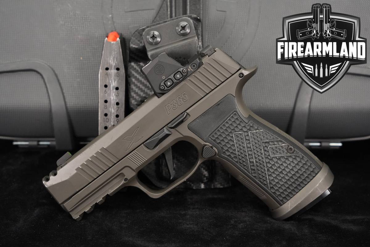 Sig Sauer P365 AXG Legion 9mm OR 3.1" COMP +2 MAGS, ORIG CASE, ROMEO OPTICS