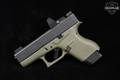 Glock 43 Slimline Battlefield Green Frame 9mm Luger Black & Battlefield Green in Very Good Condition Image 4