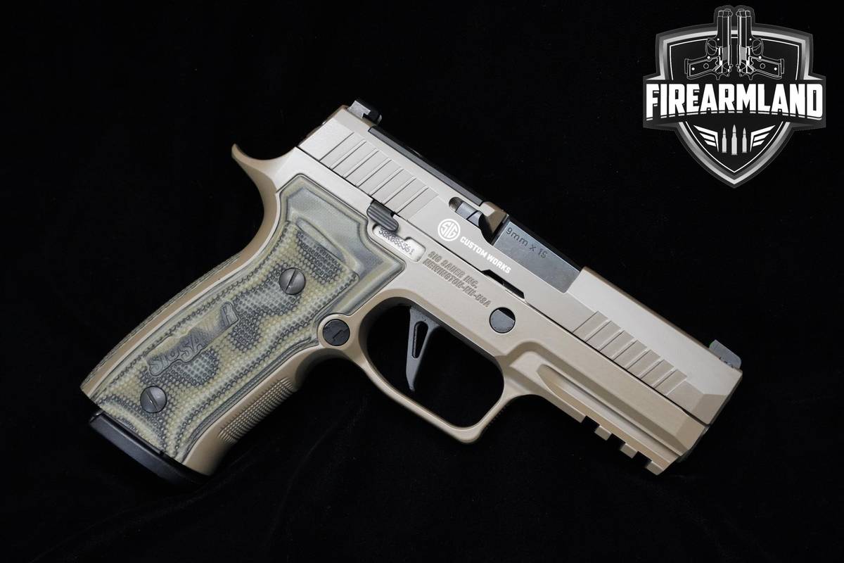SIG CUSTOM WORKS Sig Sauer P320 AXG Scorpion P-320 9mm 3.9" P320 +ORIG CASE