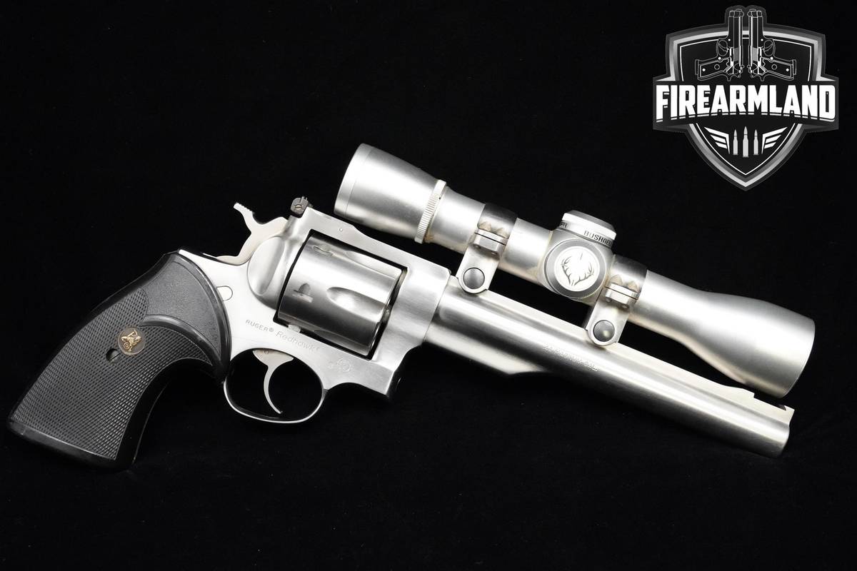 1989 Ruger Redhawk 44 Magnum 7.5" Stainless Steel Ruger +SCOPE