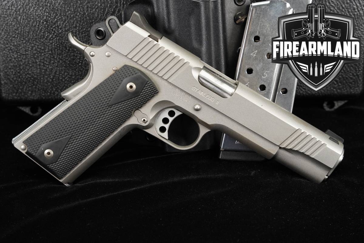 Kimber Stainless II 45 ACP 1911 +4 MAGS, ORIG CASE & HOLSTER