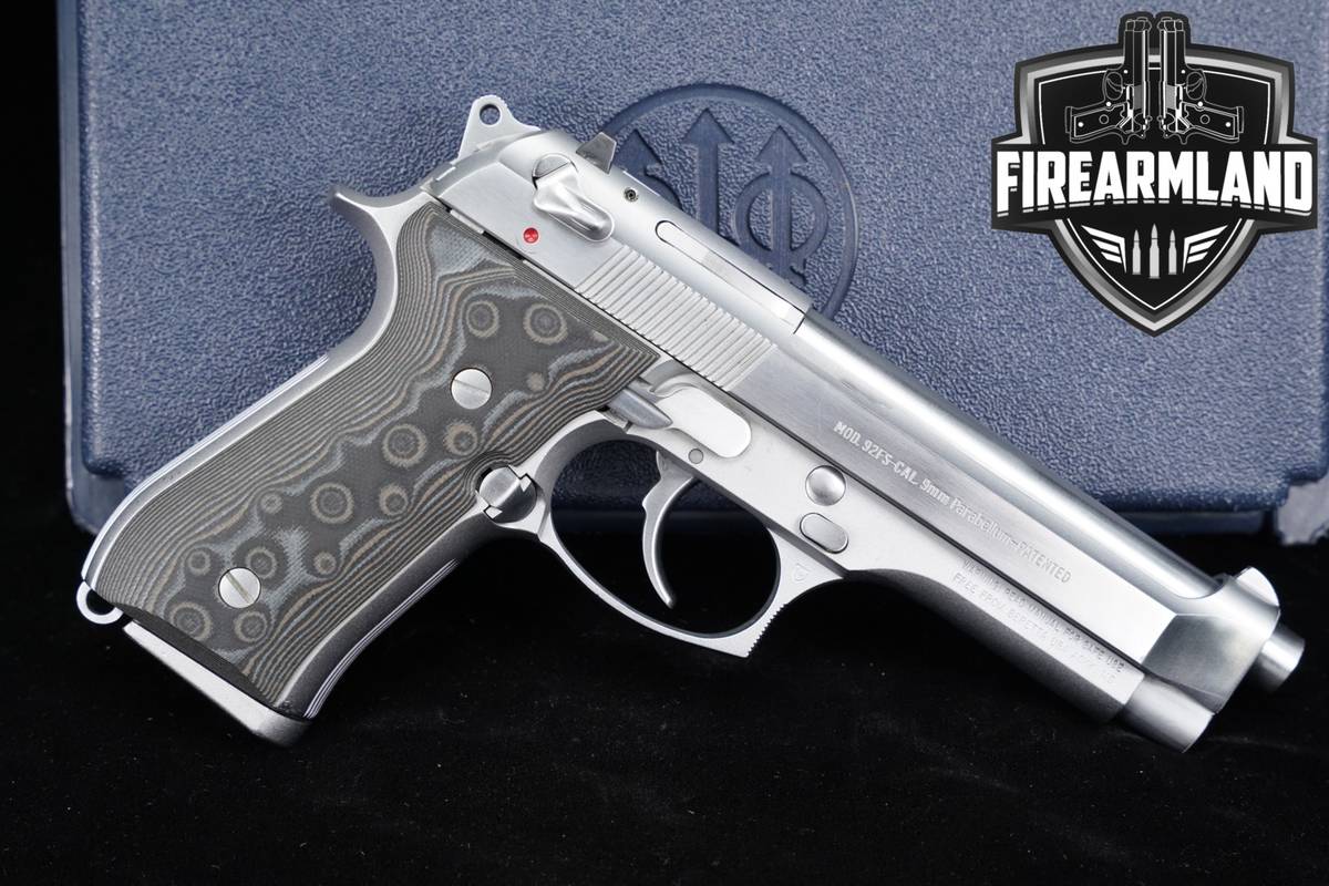 Beretta 92FS Inox 9mm 4.9" Stainless Steel & G10 92-FS +ORIG CASE