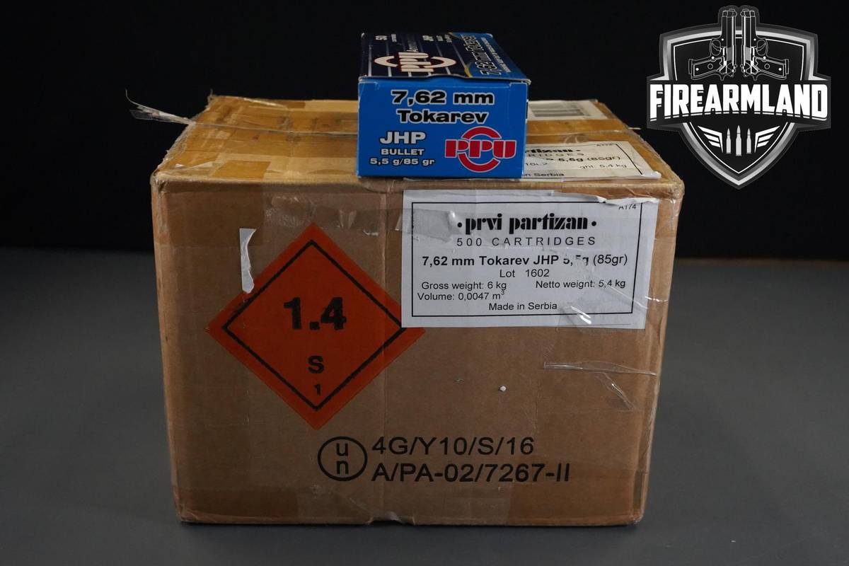 7.62 Tokarev Ammo 7.62-Tokarev Ammunition 500 ROUNDS
