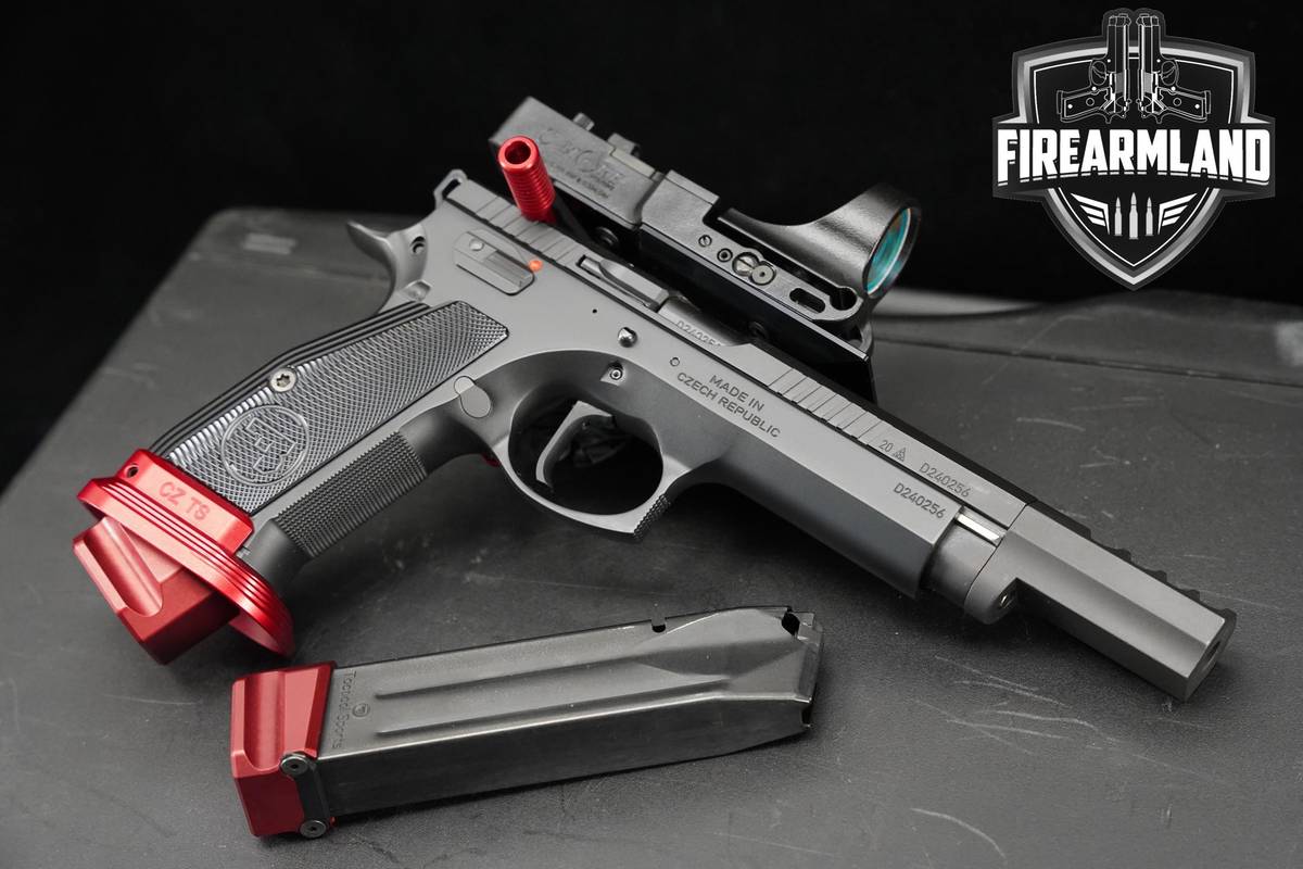 RACE GUN CZ 75 TS Czechmate 9mm 5.23" +4 MAGS, ORIG CASE & OPTIC