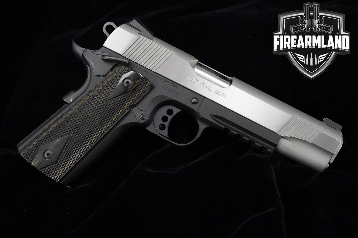 Colt Rail Gun Government Model 45 ACP 1911 5" Colt 1911 ORIG CASE