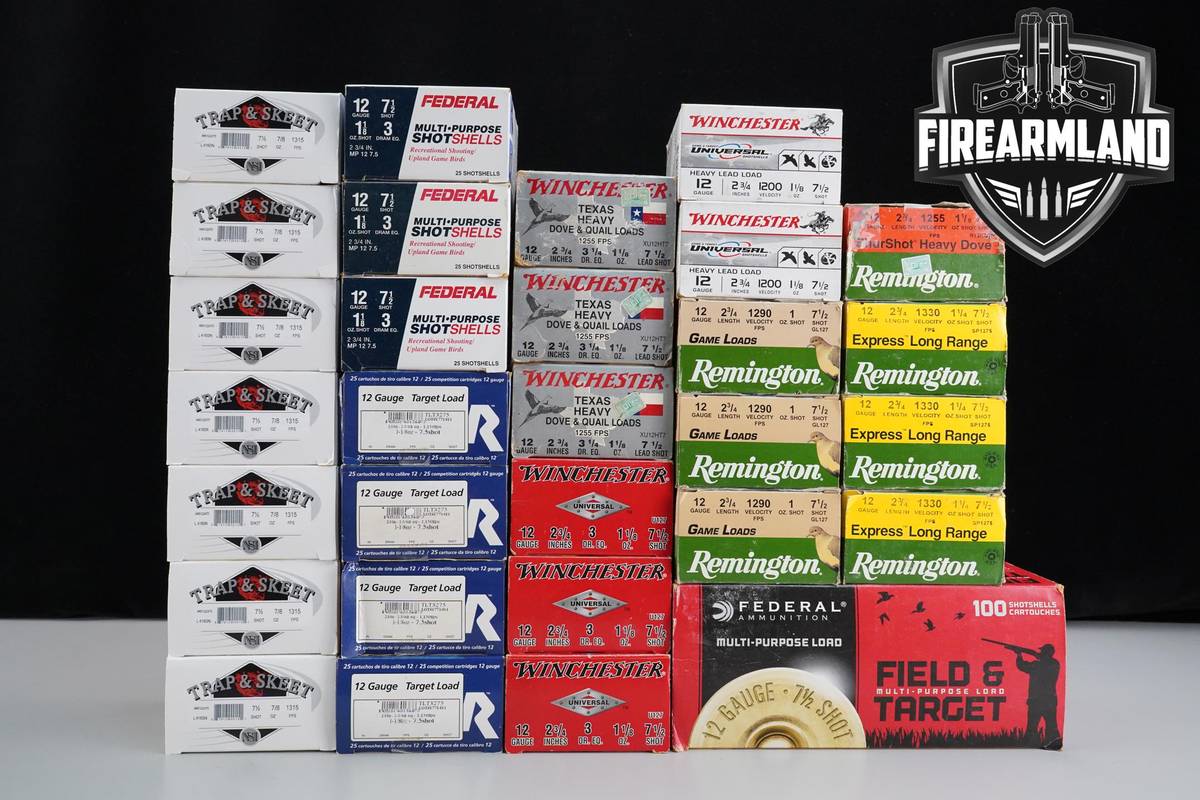825 RDS! 12 Gauge #7.5 Shot Ammo 12Ga