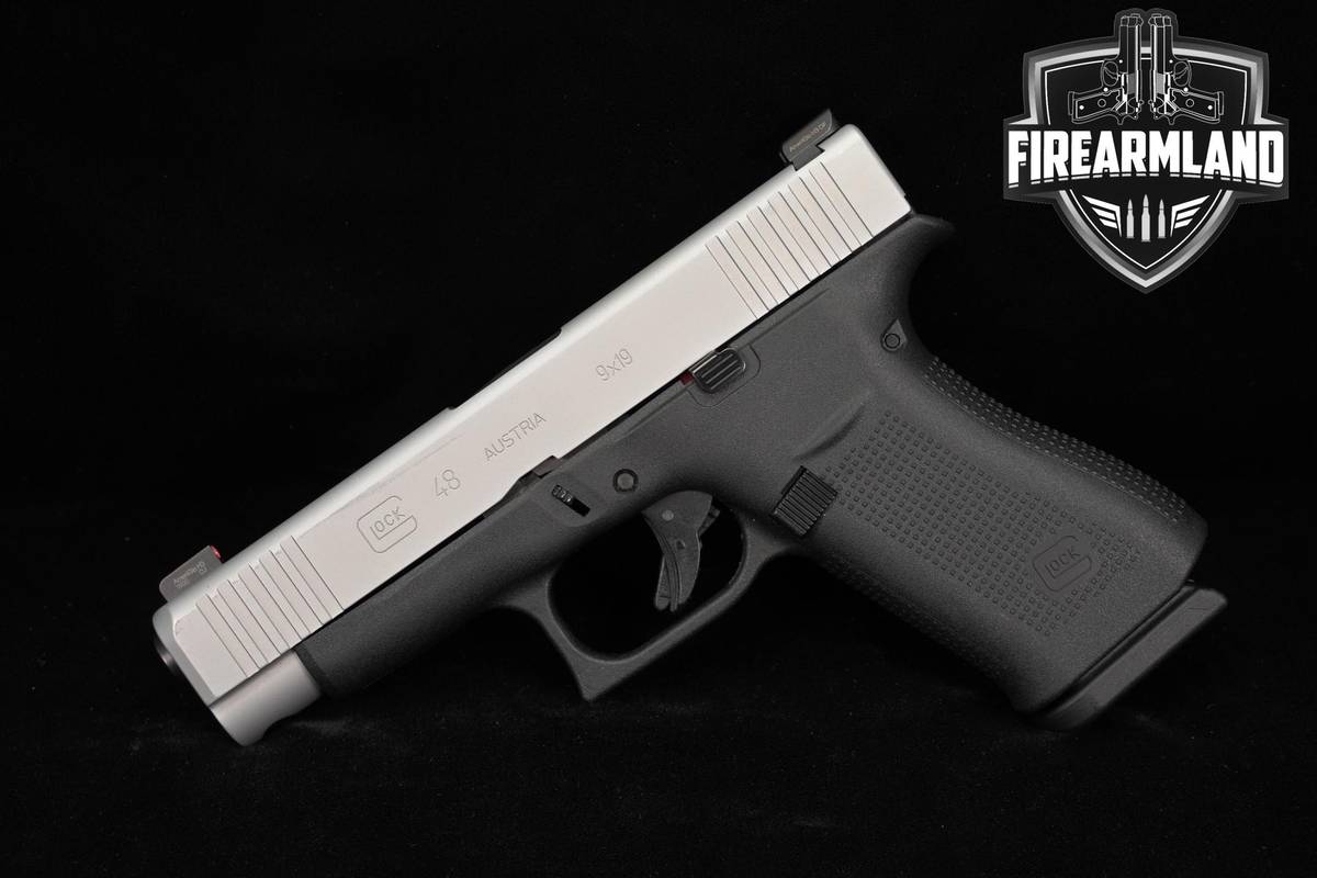 Glock 48 Slimline 9mm Two-Tone Stainless G48 +4 MAGS & ORIG CASE