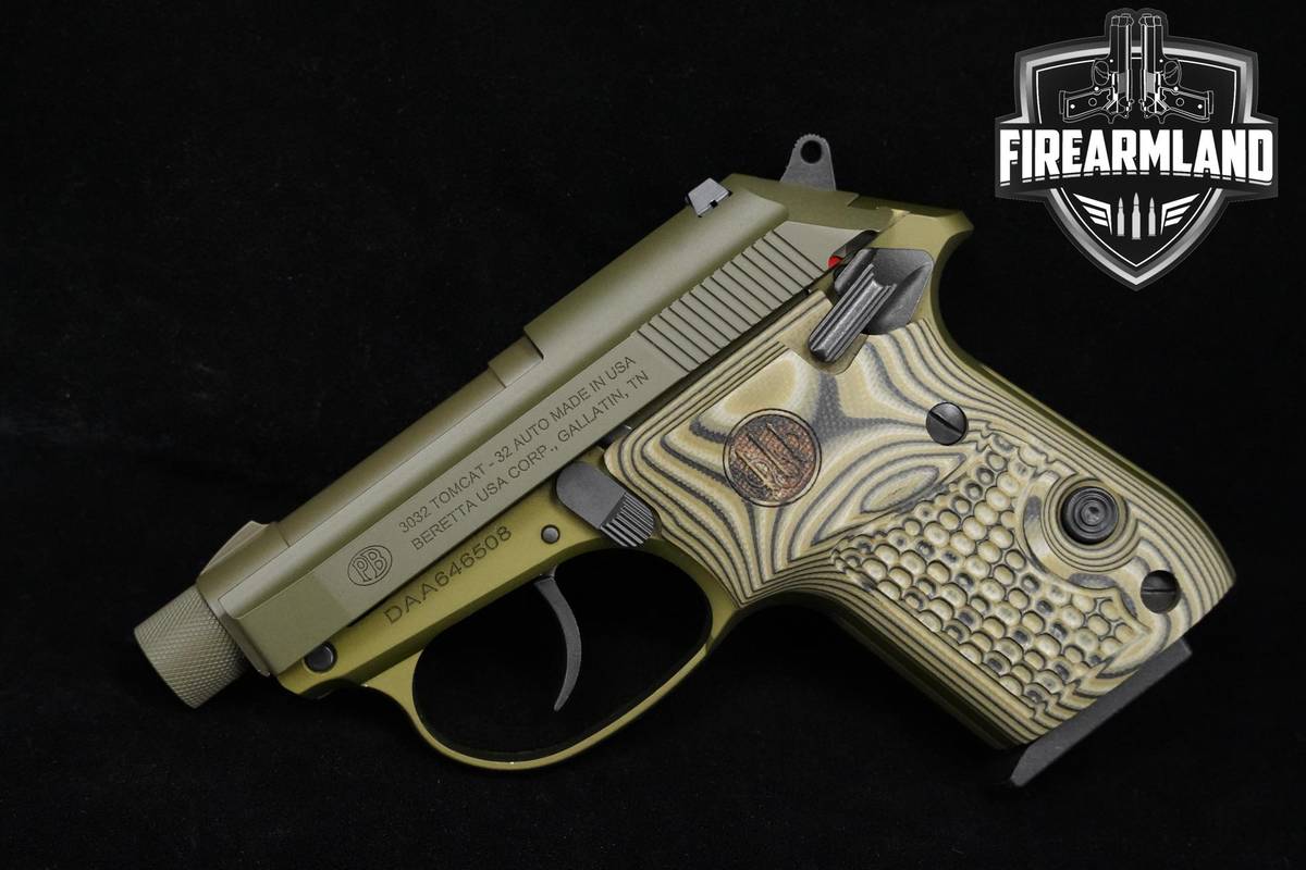 Beretta 3032 Tomcat 32 ACP OD Green Beretta-3032 Tomcat +3 MAGS & ORIG BOX