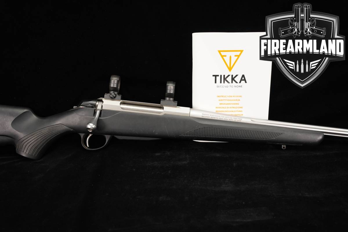 Tikka T3x Lite Stainless 30-06 22" FLUTED +SCOPE RINGS
