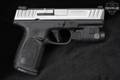 Smith & Wesson (S&W) SD9 2.0 With Crimson Trace CMR-209 9mm Luger Two-Tone Silver & Black in Excellent Condition Image 4