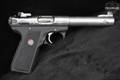 2005 Sturm Ruger 22/45 Mark III Target Model .22 LR Stainless & Black in Fair Condition Image 4